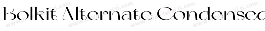 Bolkit Alternate Condensed字体转换